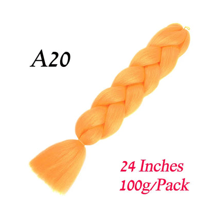 Synthetic Braiding Hair Pre Stretched Jumbo Braid Hair Extensions 24 inch  Kanekalon Hair For African Braids 100g