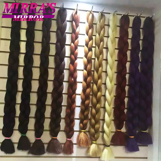82 Inch Pure Color Jumbo Braiding Hair Extensions Synthetic Braids For Box Braid