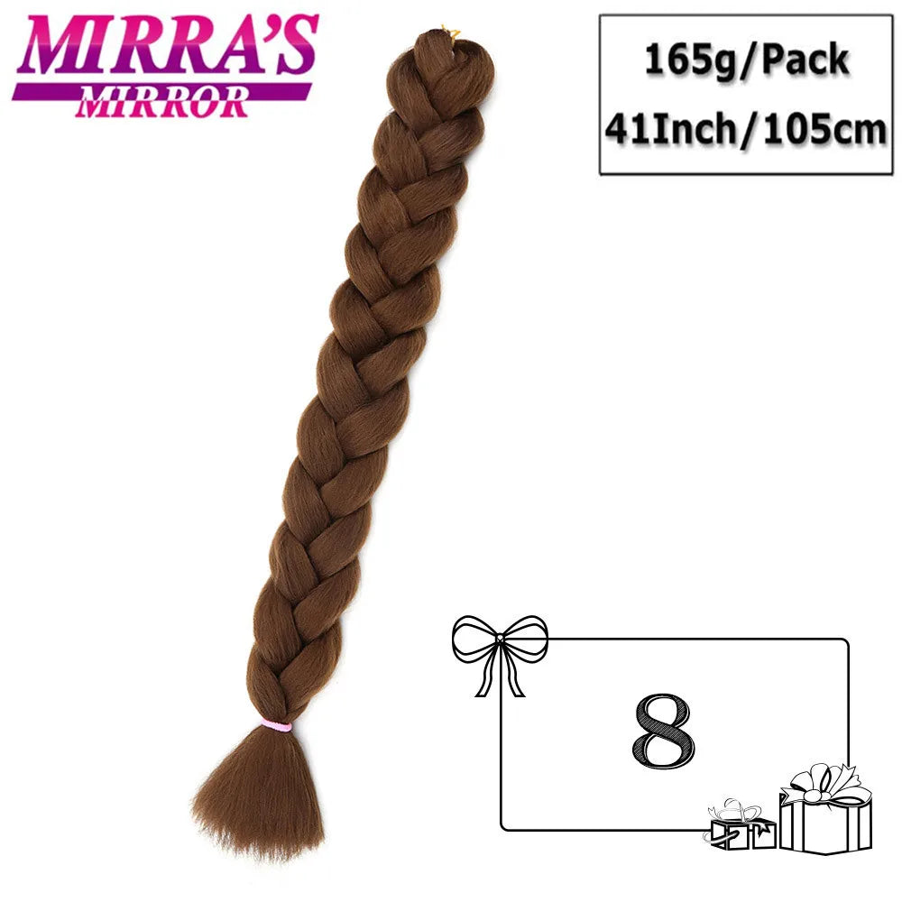 82 Inch Pure Color Jumbo Braiding Hair Extensions Synthetic Braids For Box Braid