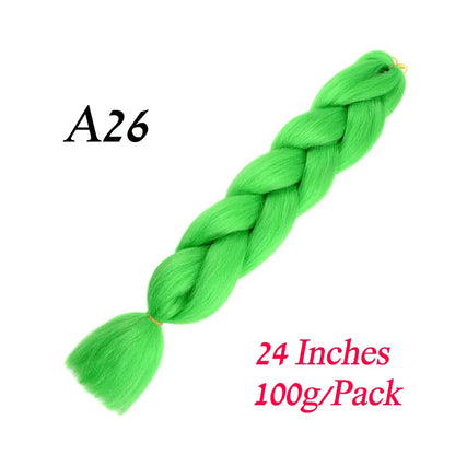Synthetic Braiding Hair Pre Stretched Jumbo Braid Hair Extensions 24 inch  Kanekalon Hair For African Braids 100g