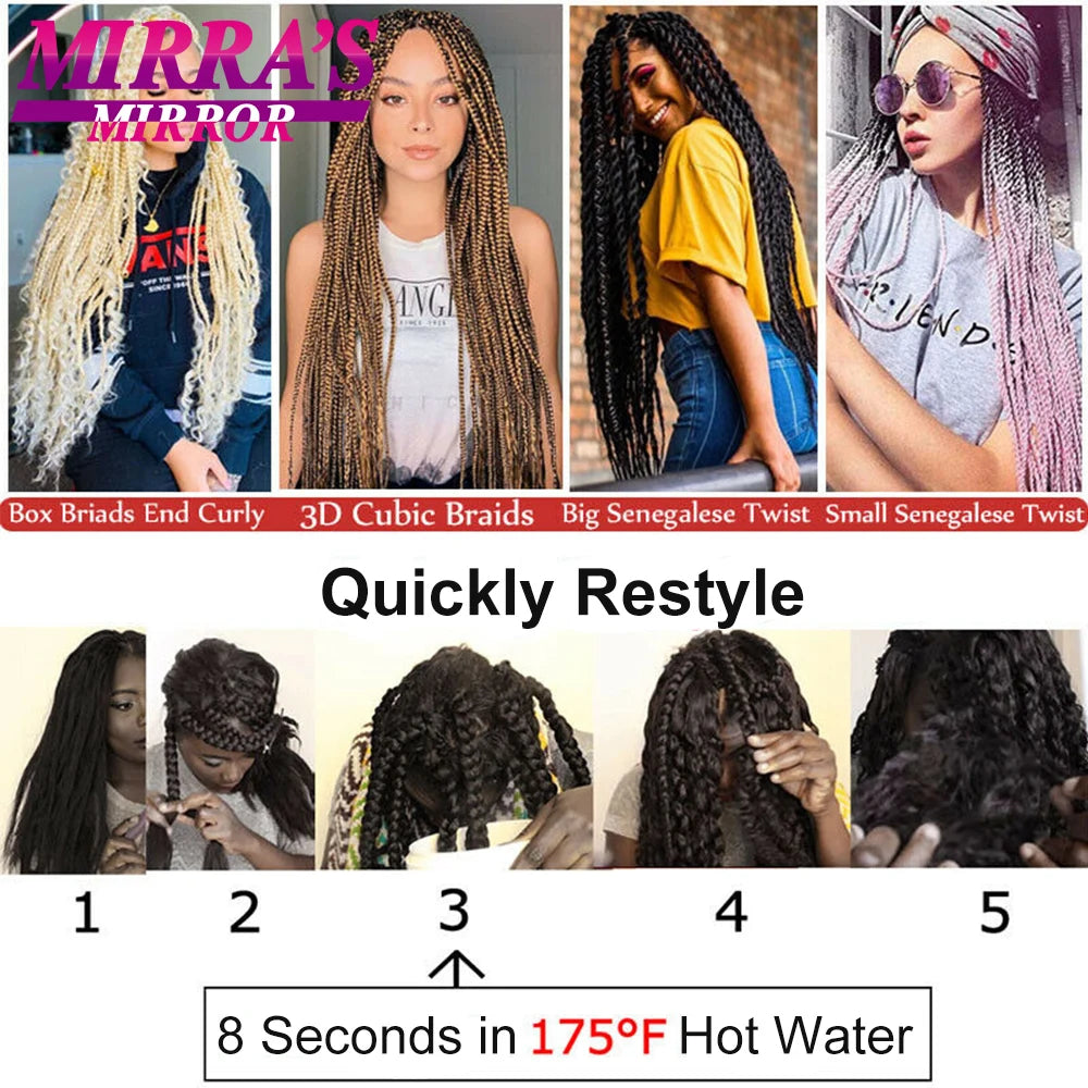 Synthetic Braiding Hair Black Jumbo Braids Hair Extensions Professional Braid Hair for Crochet Twist Braids Soft Yaki Texture