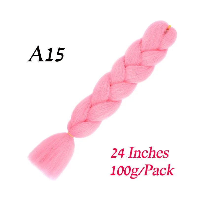 Synthetic Braiding Hair Pre Stretched Jumbo Braid Hair Extensions 24 inch  Kanekalon Hair For African Braids 100g