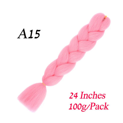 Synthetic Braiding Hair Pre Stretched Jumbo Braid Hair Extensions 24 inch  Kanekalon Hair For African Braids 100g