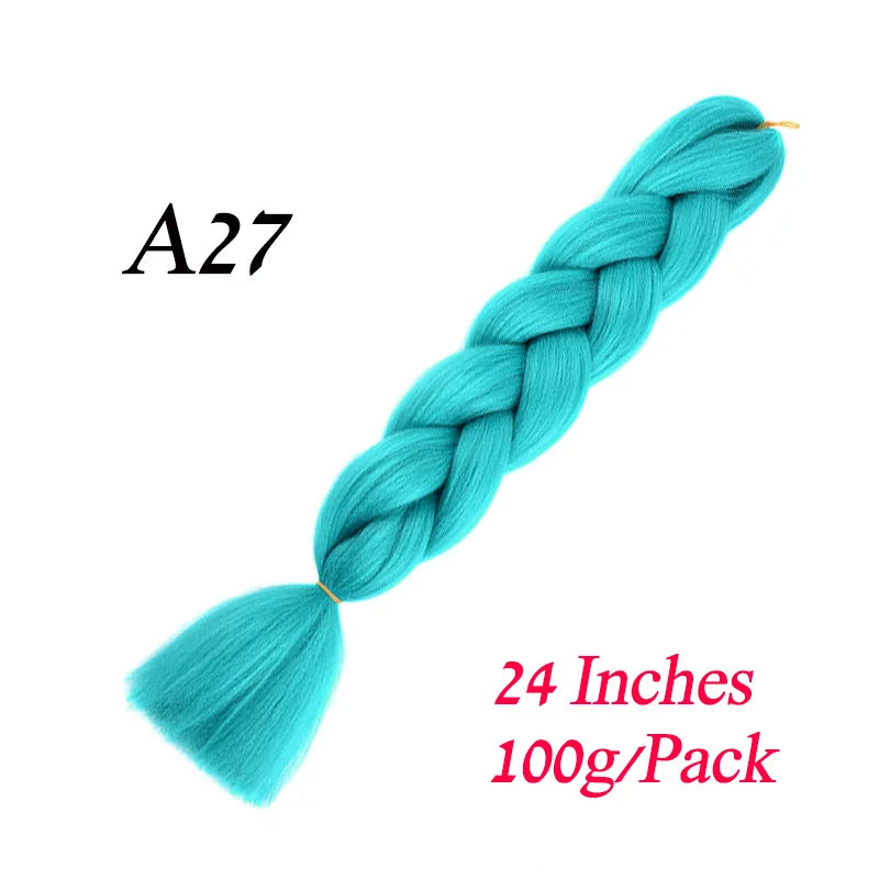 Synthetic Braiding Hair Pre Stretched Jumbo Braid Hair Extensions 24 inch  Kanekalon Hair For African Braids 100g