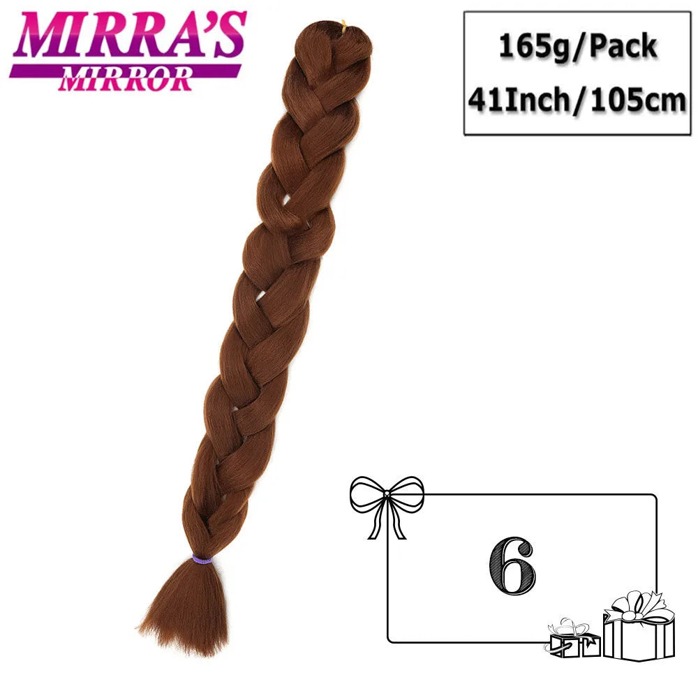 82 Inch Pure Color Jumbo Braiding Hair Extensions Synthetic Braids For Box Braid
