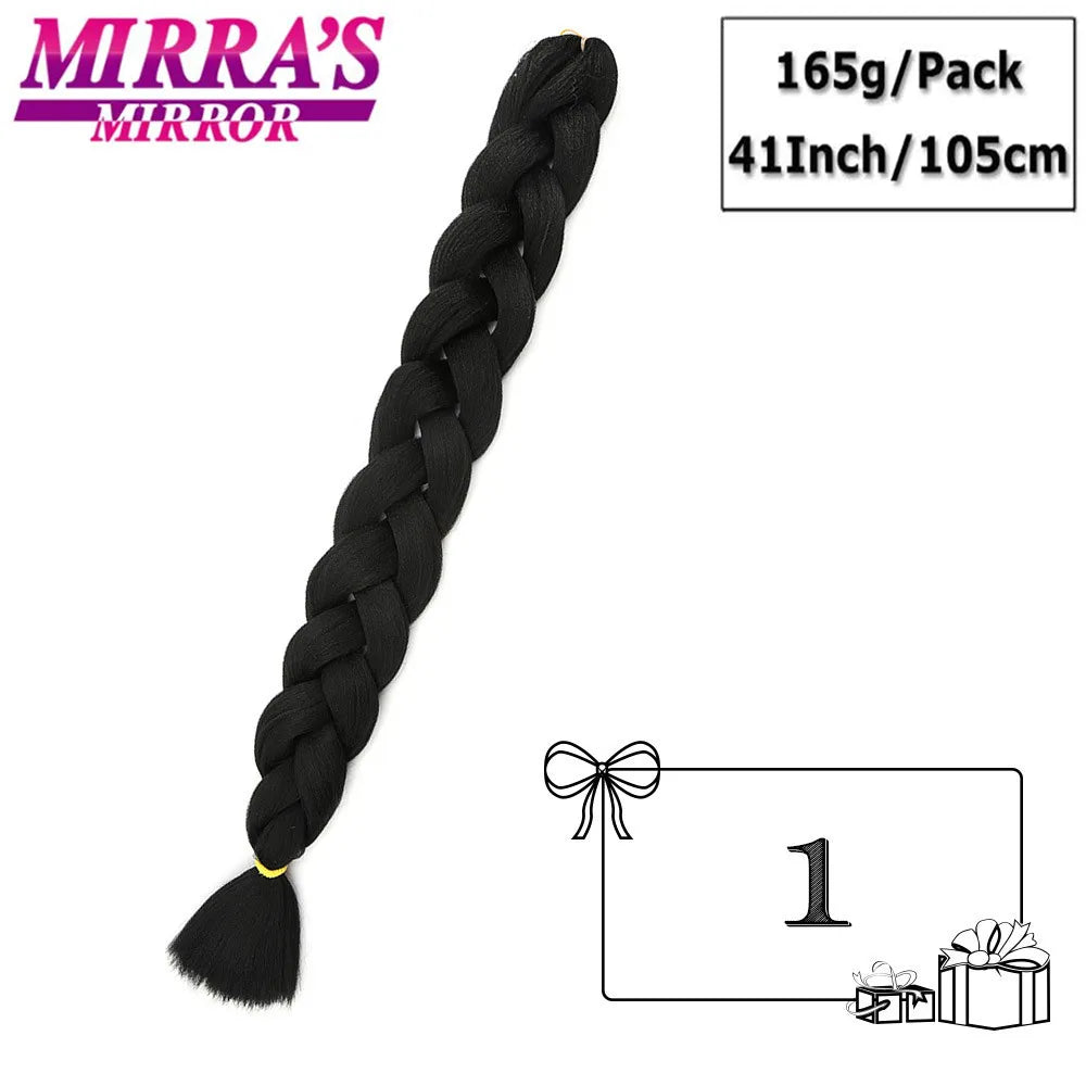 82 Inch Pure Color Jumbo Braiding Hair Extensions Synthetic Braids For Box Braid