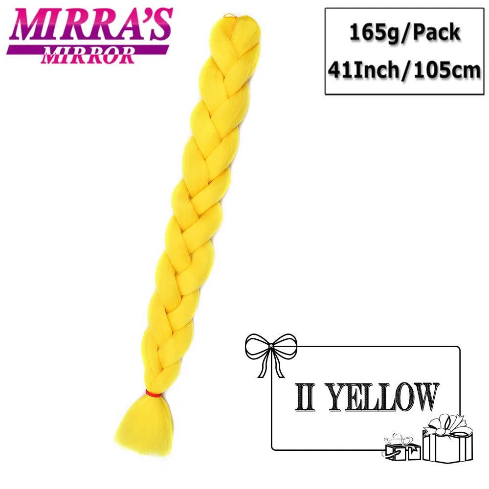 82 Inch Pure Color Jumbo Braiding Hair Extensions Synthetic Braids For Box Braid
