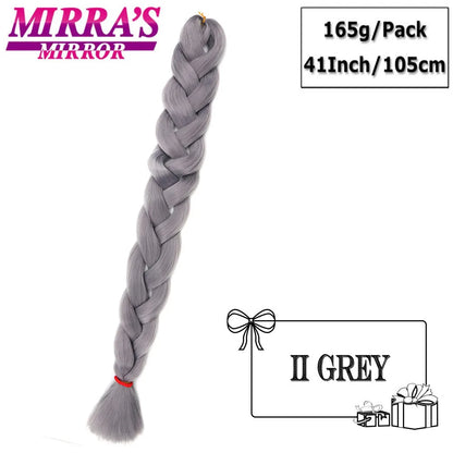 82 Inch Pure Color Jumbo Braiding Hair Extensions Synthetic Braids For Box Braid