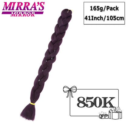 82 Inch Pure Color Jumbo Braiding Hair Extensions Synthetic Braids For Box Braid