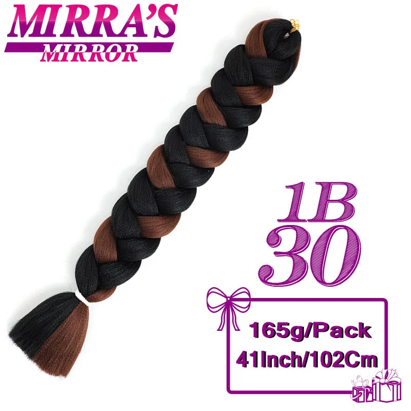 82 Inch Pure Color Jumbo Braiding Hair Extensions Synthetic Braids For Box Braid