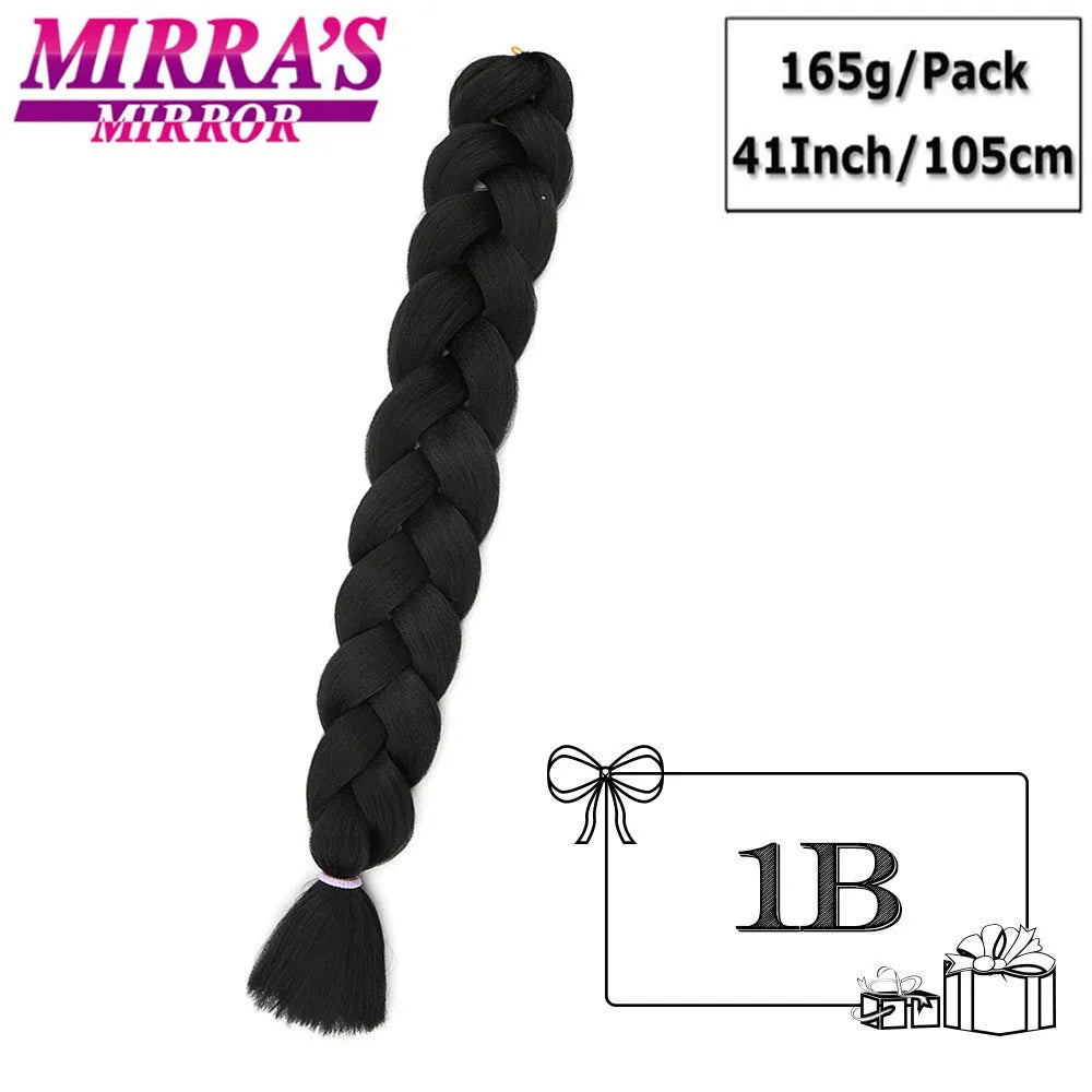 82 Inch Pure Color Jumbo Braiding Hair Extensions Synthetic Braids For Box Braid