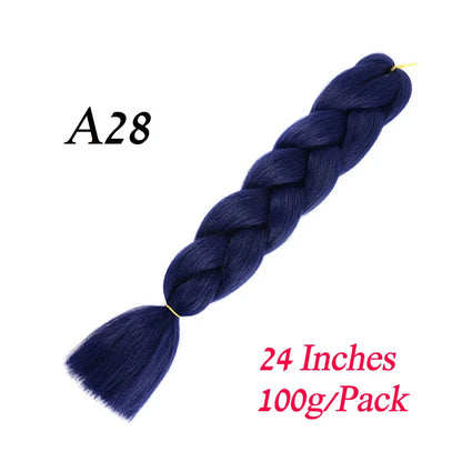 Synthetic Braiding Hair Pre Stretched Jumbo Braid Hair Extensions 24 inch  Kanekalon Hair For African Braids 100g