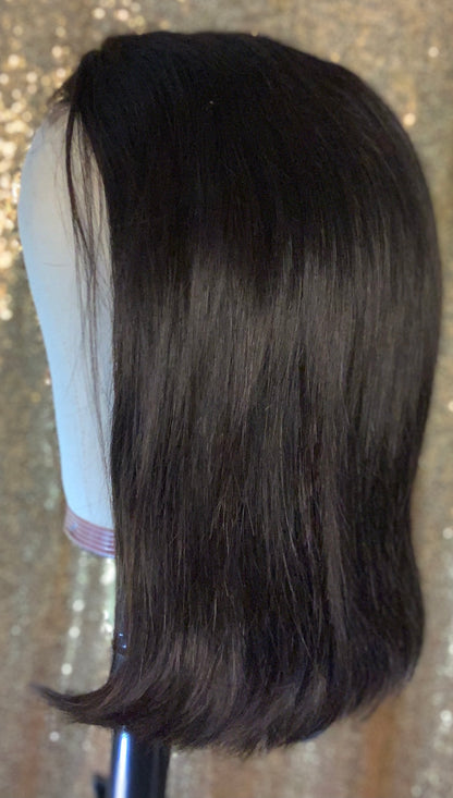 Pretty Bob Closure Straight 4x4 Lace Hair Wig 100% Virgin Human Hair