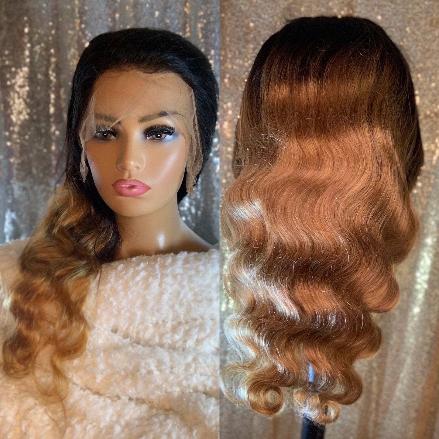 Pretty Body Wave Colored 13x4 Lace Front Hair Wig 100% Human Hair Wig