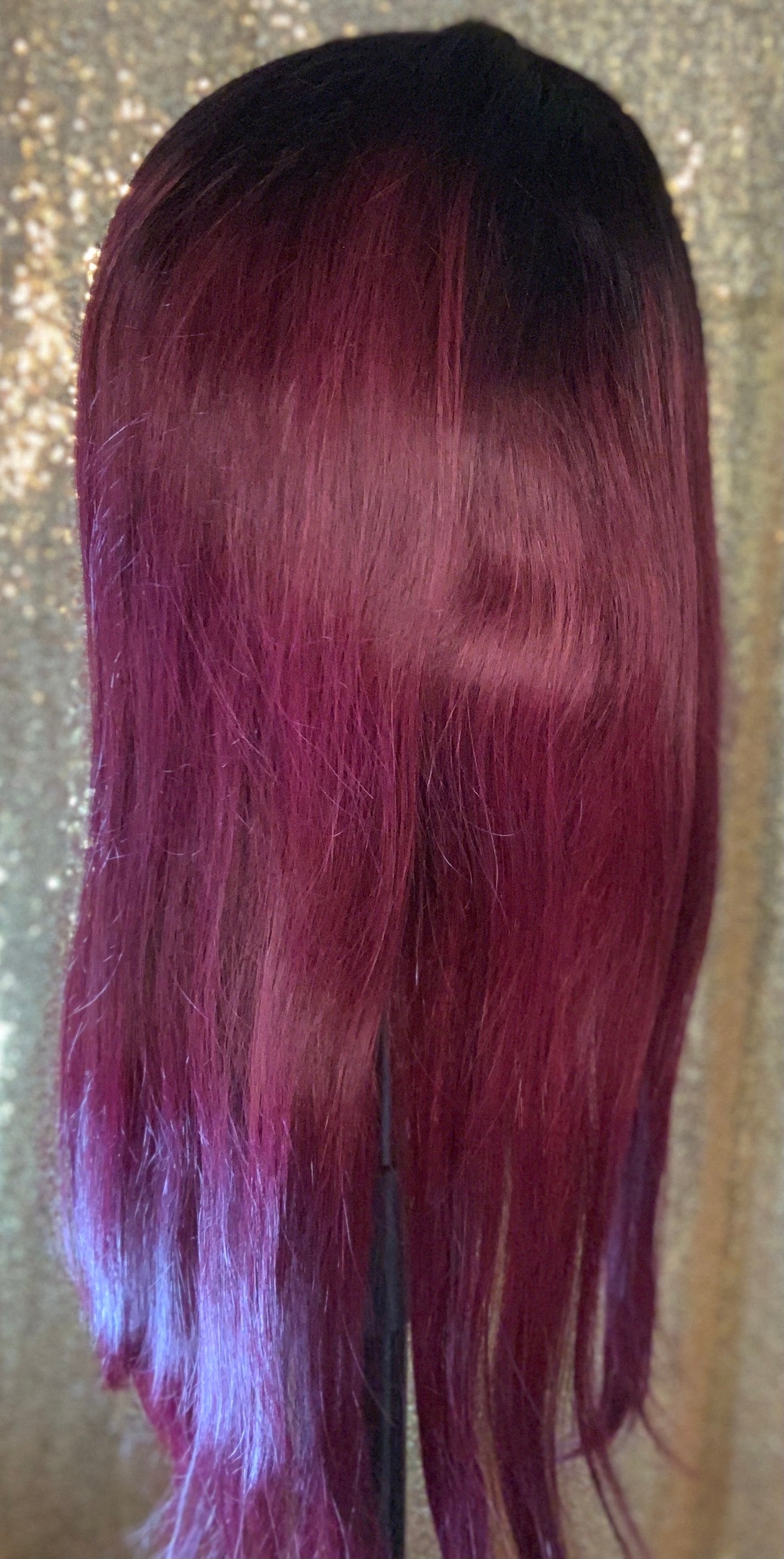 Pretty Burgundy Straight 13x4 Lace Wig 100% Virgin Human Hair