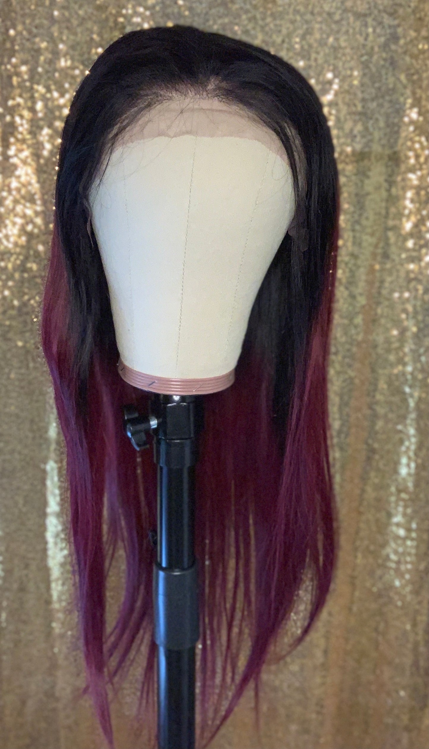 Pretty Burgundy Straight 13x4 Lace Wig 100% Virgin Human Hair