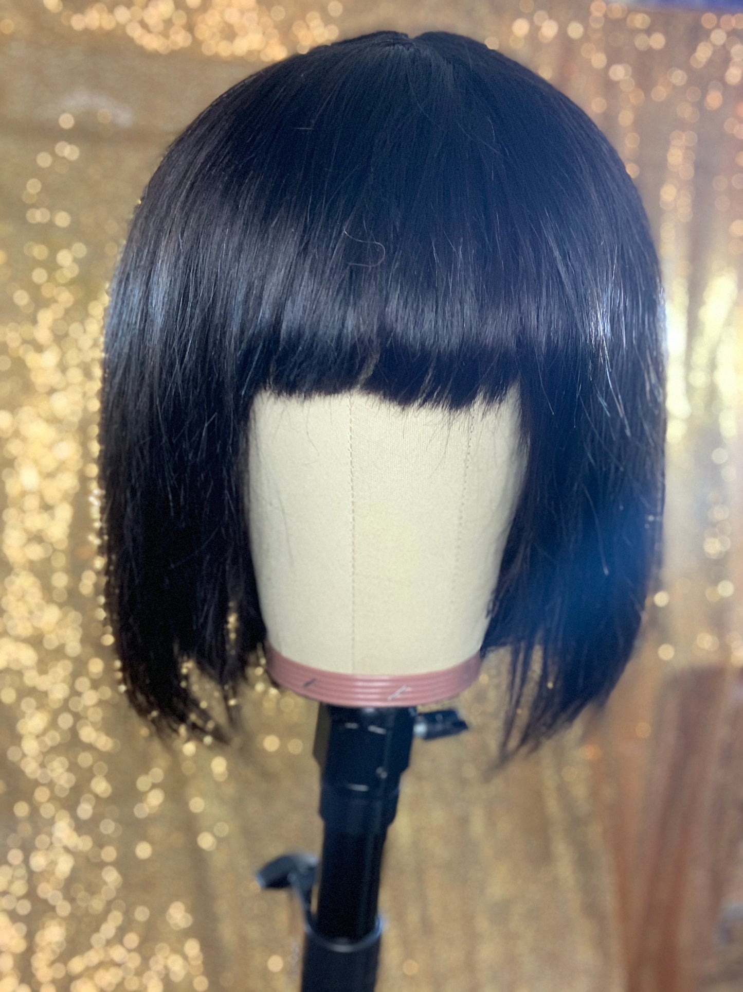 Courageous Bob Wig With Bang 100% Virgin Human Hair