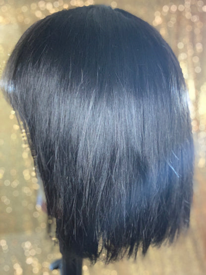 Courageous Bob Wig With Bang 100% Virgin Human Hair