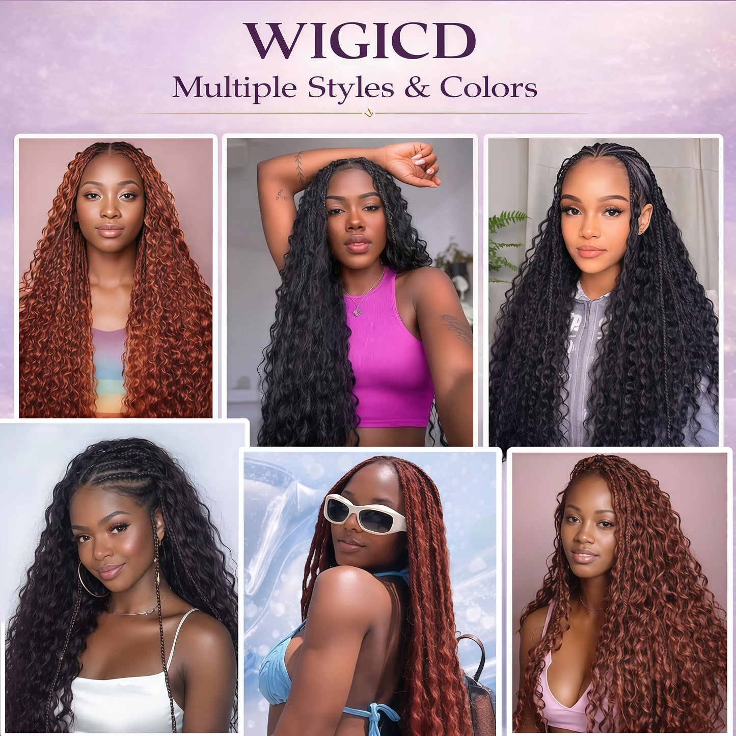 Nabi Boho Braids Human Hair 50g/bundle Deep Wave Hair Bulk Brazilian Human Braiding Hair 6 Bundle full Head