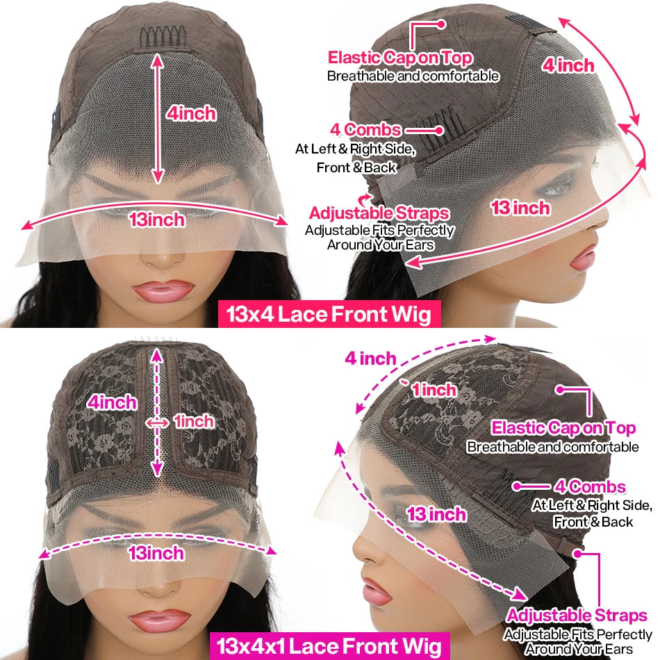 Highlight Blue With Pink Body Wave 5x5 Transparent Lace Wig 13x4 Lace Front Wig Human Hair 13x6 Lace Front Wig PrePlucked