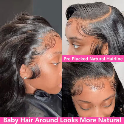 40 Inch Body Wave 13x6 Hd Lace Frontal Wig Human Hair 360 Brazilian Pre-Plucked Lace 13x4 Lace Front Wigs 250 Density