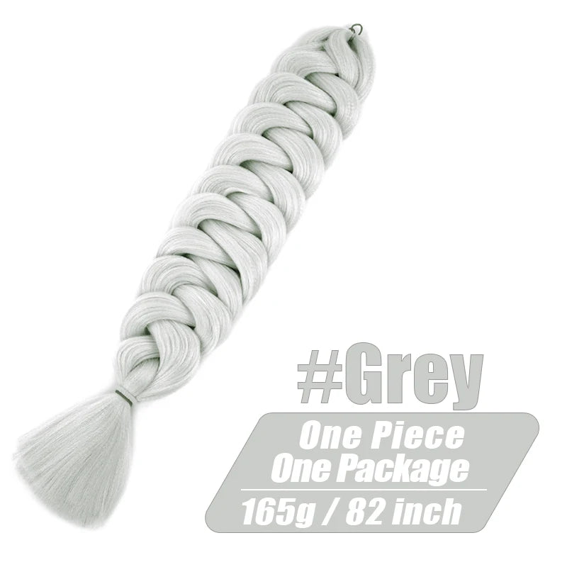 82 Inch Long Kanekalon Jumbo Braiding Hair Synthetic Braids Crochet Hair Extensions 165g Pre Stretched Braid