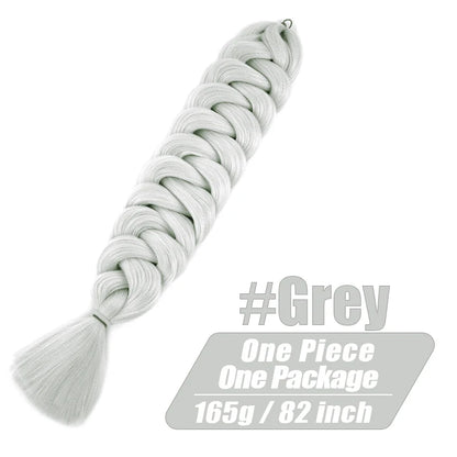 82 Inch Long Kanekalon Jumbo Braiding Hair Synthetic Braids Crochet Hair Extensions 165g Pre Stretched Braid