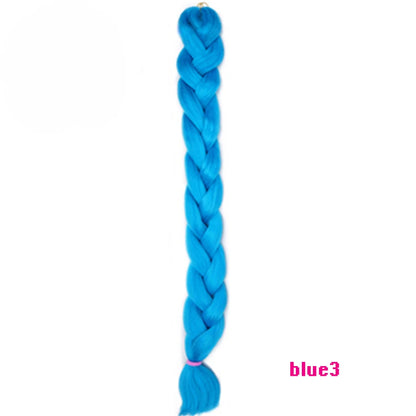 Braiding Hair One Piece Synthetic 82 Inch Heat Fiber Braid 165g/Piece Black Pure Color Jumbo Braid Hair Extensions