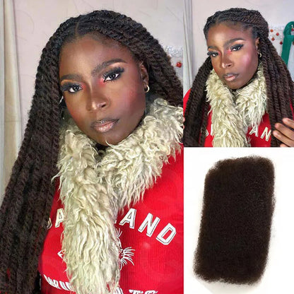 Black Pearl Top QVR Peruvian Kinky Curly Mini Twist Hair 50G/pc Afro Kinky Bulk Human Hair for Braiding 100% Remy Hair Bundles