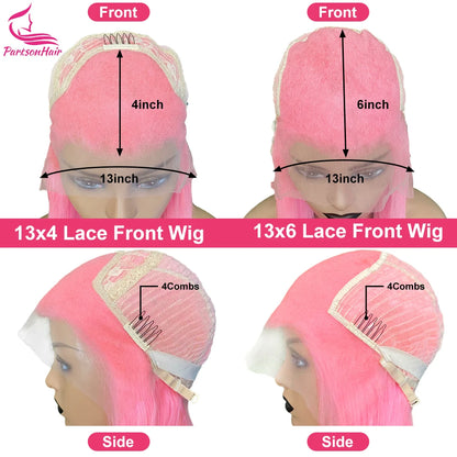 Light Pink 13x6 HD Lace Front Wig Body Wave Wigs 613 Yellow Colored 13x4 HD Lace Front Blonde Human Hair Wigs