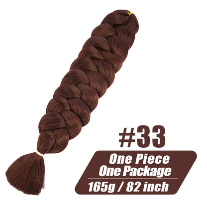 82 Inch Long Kanekalon Jumbo Braiding Hair Synthetic Braids Crochet Hair Extensions 165g Pre Stretched Braid