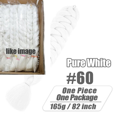 82 Inch Long Kanekalon Jumbo Braiding Hair Synthetic Braids Crochet Hair Extensions 165g Pre Stretched Braid