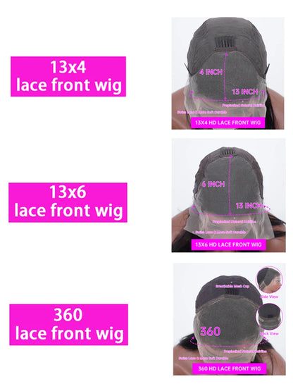 40 Inch Bone Straight Lace Front Wigs Human Hair 13x4 13x6 HD Lace Frontal Wig 360 Full Lace Wigs Brazilian Pre-plucked