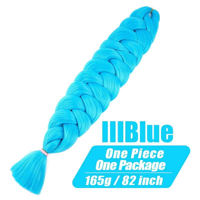 82 Inch Long Kanekalon Jumbo Braiding Hair Synthetic Braids Crochet Hair Extensions 165g Pre Stretched Braid
