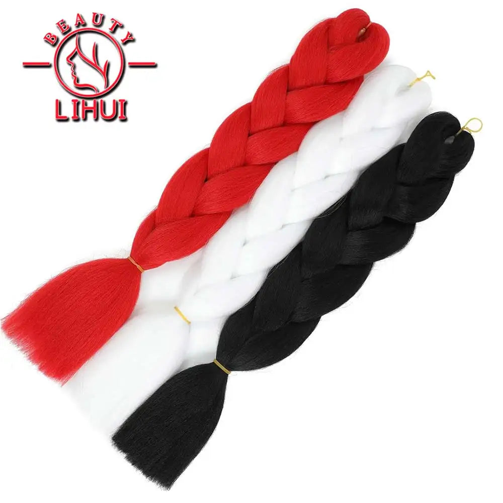 Synthetic Braiding Hair Pre Stretched Jumbo Braid Hair Extensions 24 inch  Kanekalon Hair For African Braids 100g