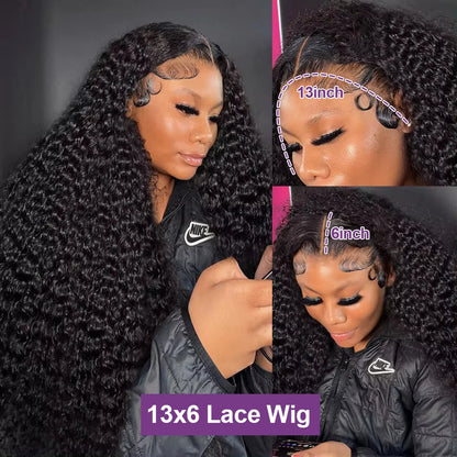 Curly 30 32 Inch Lace Front Human Hair Wig 250 Density Loose Deep Wave 13x4 13x6 HD Lace Frontal Wig 5x5 Wigs