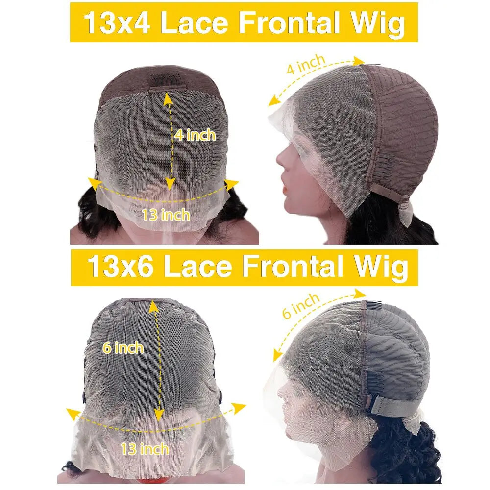 Body Wave Brazilian Highlight Wig Human Hair 30 Inch Lace Front Wigs P4/27 Ombre Honey Brown Hd Frontal Straight