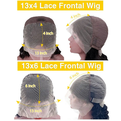 Body Wave Brazilian Highlight Wig Human Hair 30 Inch Lace Front Wigs P4/27 Ombre Honey Brown Hd Frontal Straight