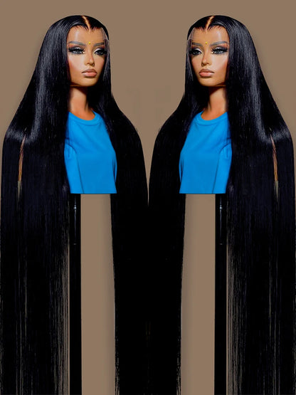 40 Inch Bone Straight Lace Front Wigs Human Hair 13x4 13x6 HD Lace Frontal Wig 360 Full Lace Wigs Brazilian Pre-plucked