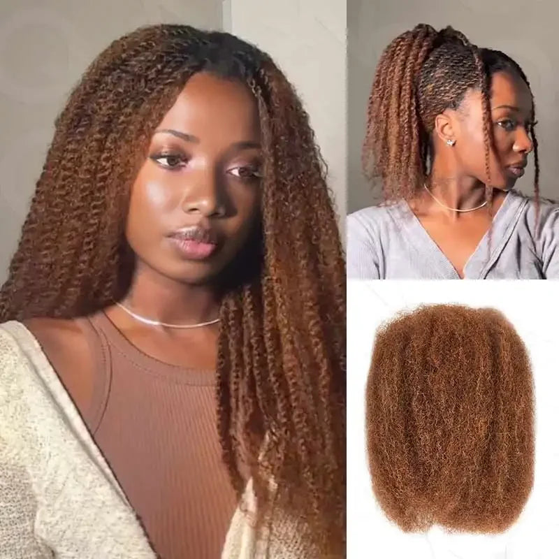Black Pearl Top QVR Peruvian Kinky Curly Mini Twist Hair 50G/pc Afro Kinky Bulk Human Hair for Braiding 100% Remy Hair Bundles