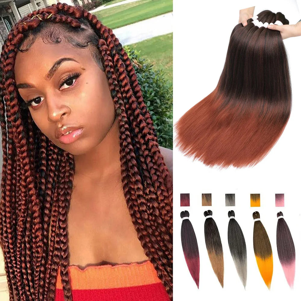 Synthetic Braiding Hair Black Jumbo Braids Hair Extensions Professional Braid Hair for Crochet Twist Braids Soft Yaki Texture