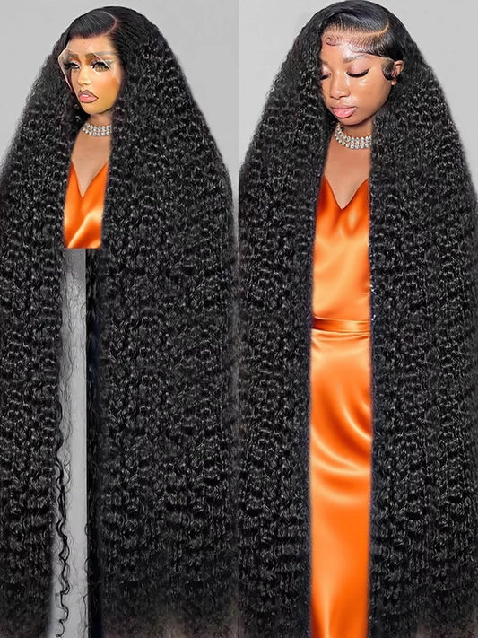 13x6 Hd Lace Frontal Wigs Loose Deep Wave Wigs Brazilian 40 Inch Curly Glueless Human Hair Deep Water Wave Lace Front Wig