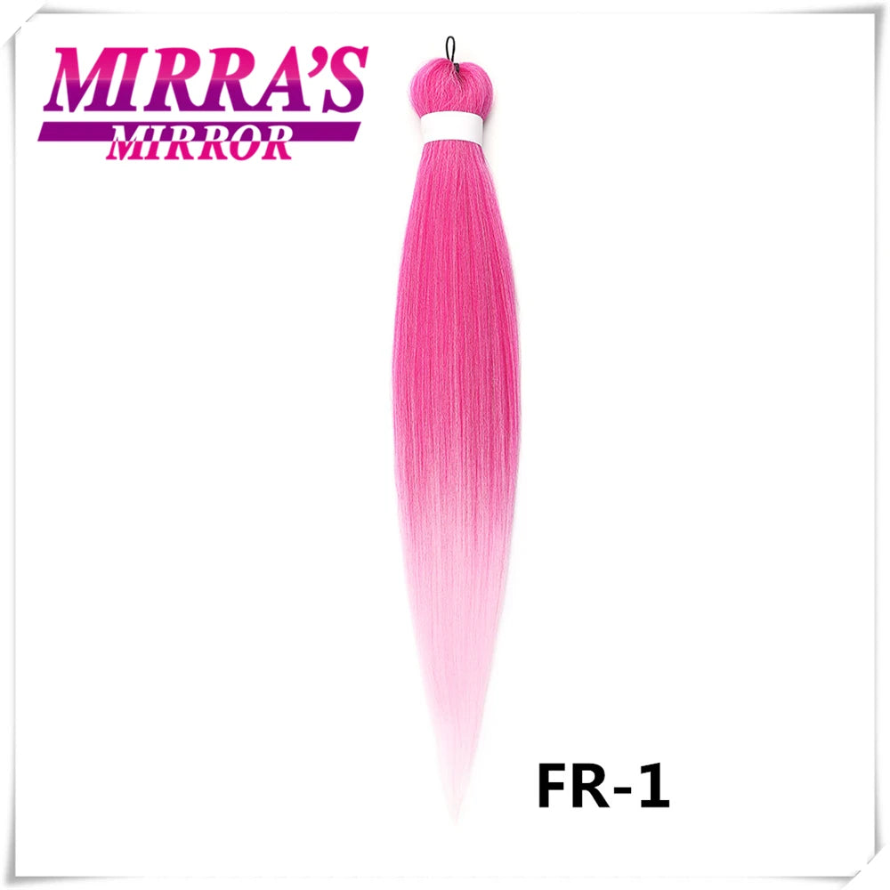 Braiding Hair Pre Stretched Soft Yaki Synthetic Crochet Hair Braid Extension Hot Water Setting Green Pink Orange Yellow Hair