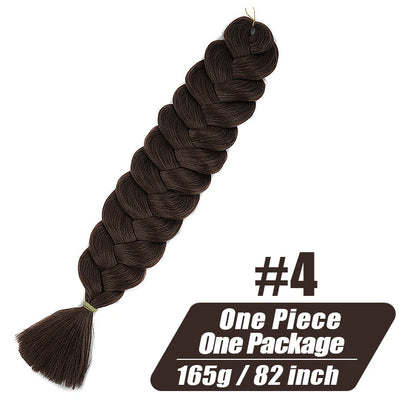 82 Inch Long Kanekalon Jumbo Braiding Hair Synthetic Braids Crochet Hair Extensions 165g Pre Stretched Braid