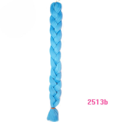 Braiding Hair One Piece Synthetic 82 Inch Heat Fiber Braid 165g/Piece Black Pure Color Jumbo Braid Hair Extensions