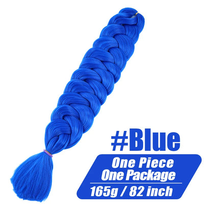 82 Inch Long Kanekalon Jumbo Braiding Hair Synthetic Braids Crochet Hair Extensions 165g Pre Stretched Braid