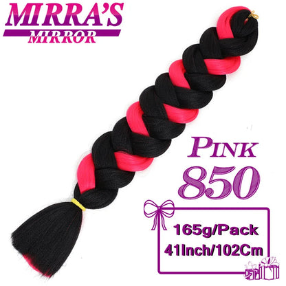 82 Inch Pure Color Jumbo Braiding Hair Extensions Synthetic Braids For Box Braid