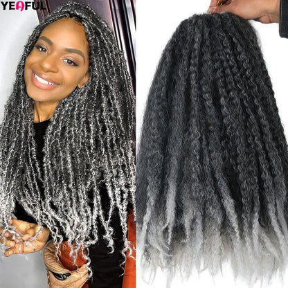 18 Inch Synthetic Marley Twist Braiding Hair Red Black Brown Ginger Bug Blonde #4 Pre Looped Marley Twists Crochet Hair