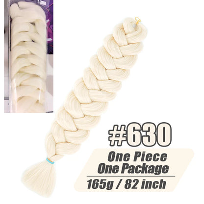 82 Inch Long Kanekalon Jumbo Braiding Hair Synthetic Braids Crochet Hair Extensions 165g Pre Stretched Braid