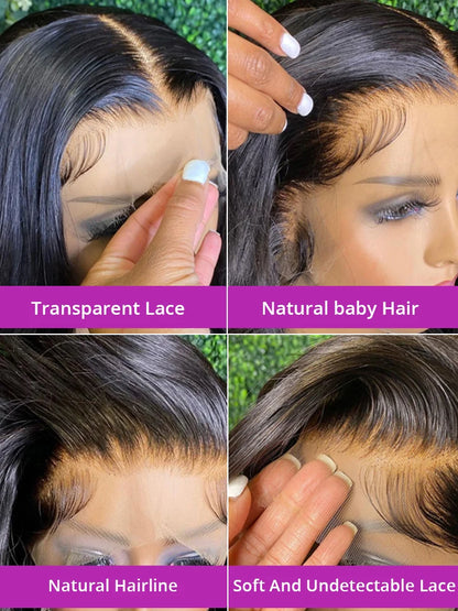 40 Inch Bone Straight Lace Front Wigs Human Hair 13x4 13x6 HD Lace Frontal Wig 360 Full Lace Wigs Brazilian Pre-plucked